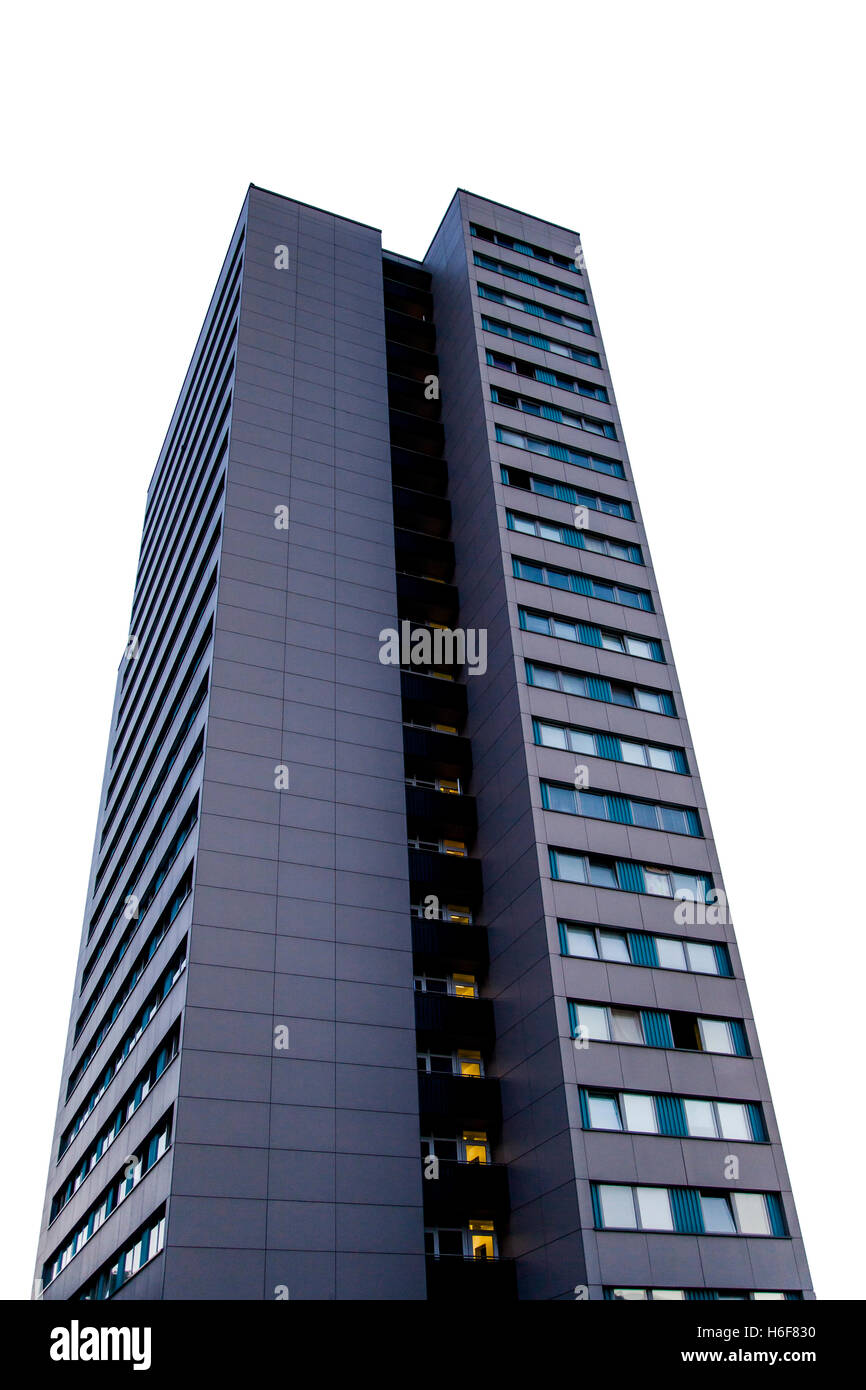 An apartment building isolated on white background Stock Photo - Alamy