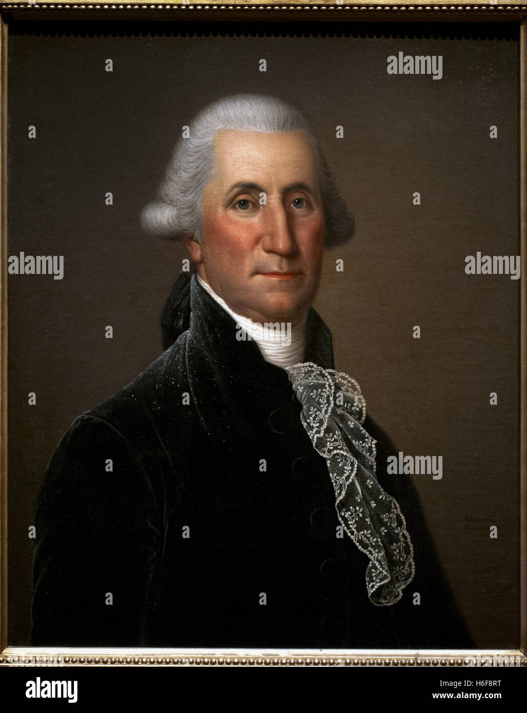 George Washington (1732-1799). President of the United States. Portrait by Adolf Ulrik Wertmuller (1751-1811), 1795. National Museum. Stockholm. Sweden. Stock Photo