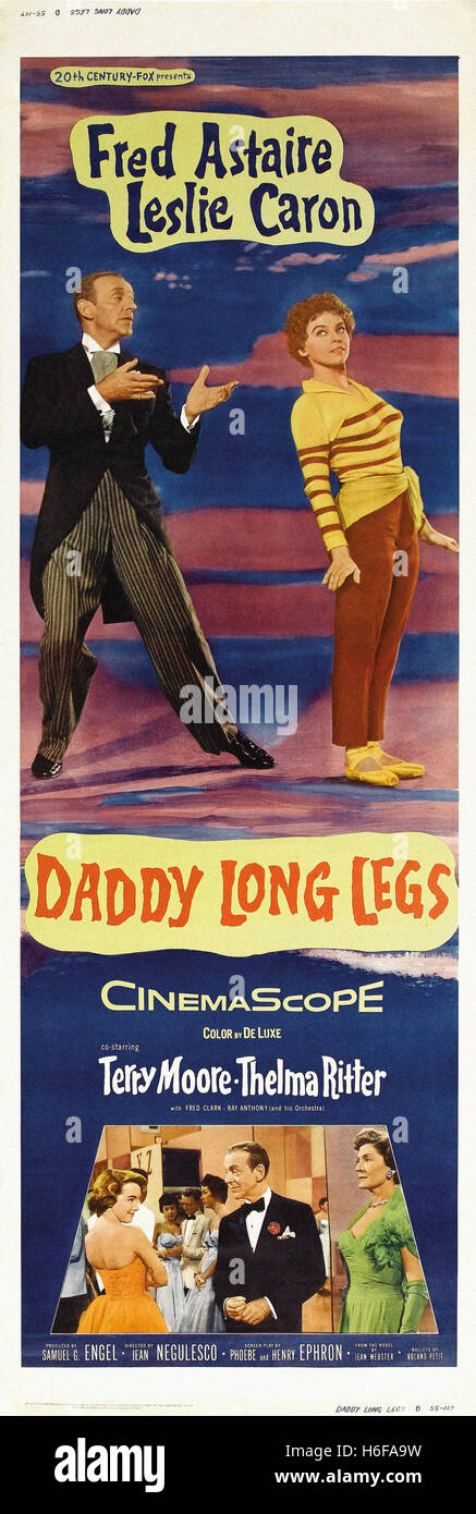 Daddy Long Legs (1955)  - Movie Poster - Stock Photo