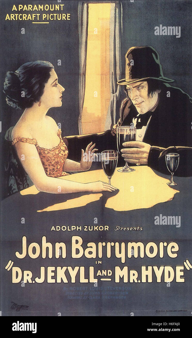 Dr. Jekyll and Mr. Hyde (1920) - Movie Poster - Stock Photo