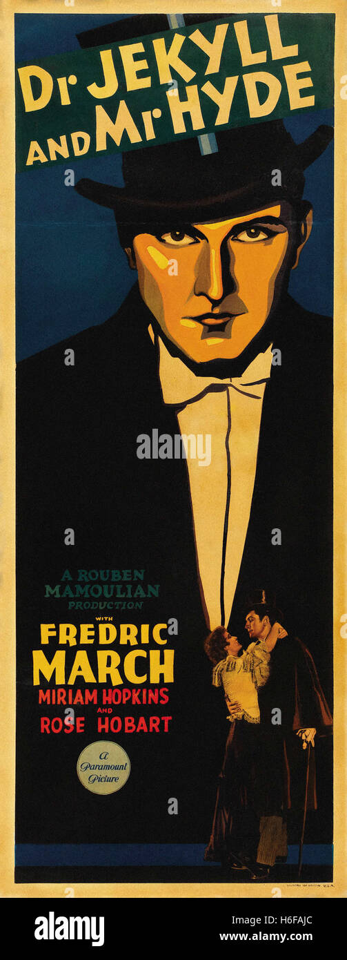 Dr. Jekyll and Mr. Hyde (1931) Movie Poster Stock Photo Alamy