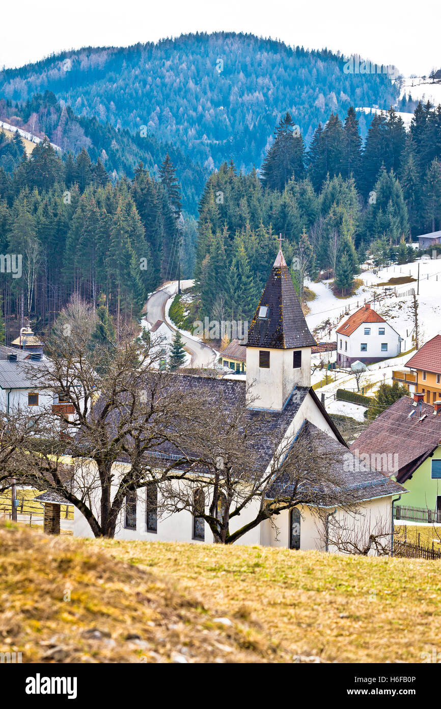 Alpine village of Kliening in Carinthia, Austria Stock Photo