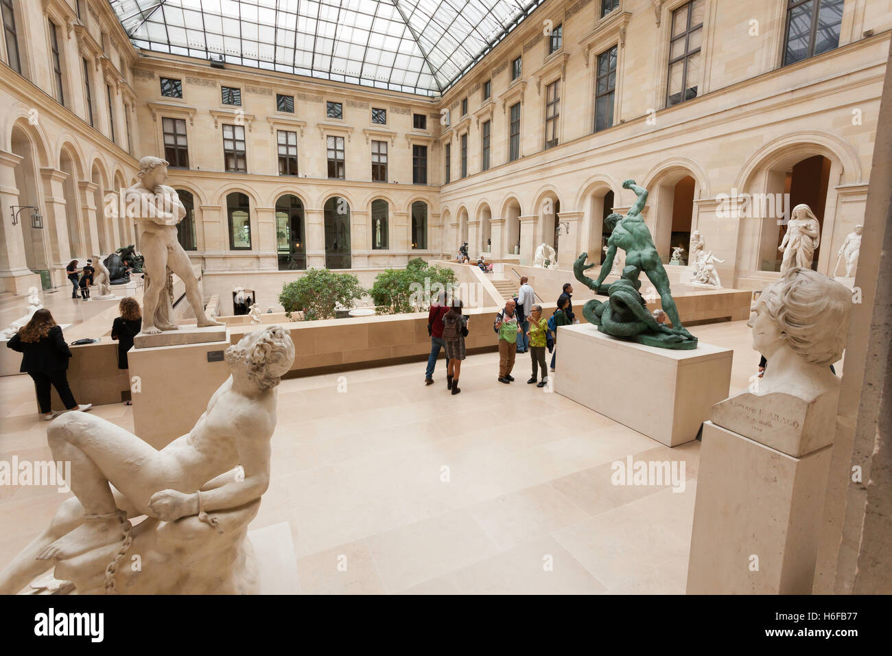 The Louve Art Museum in Paris, France, Europe Stock Photo