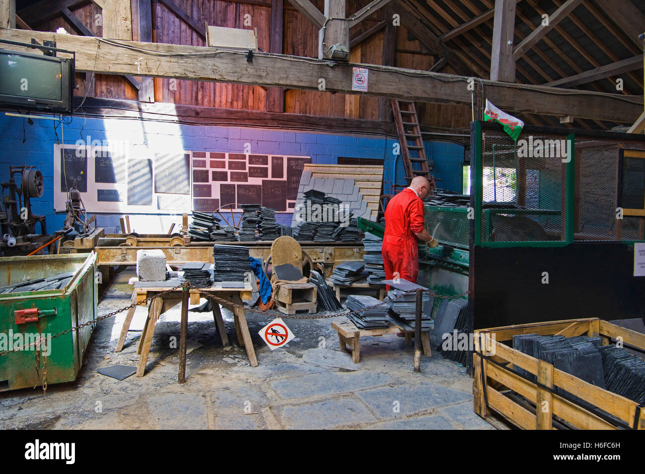 Llechwedd slate mine caverns, slate works, Blaenau, Ffestiniog