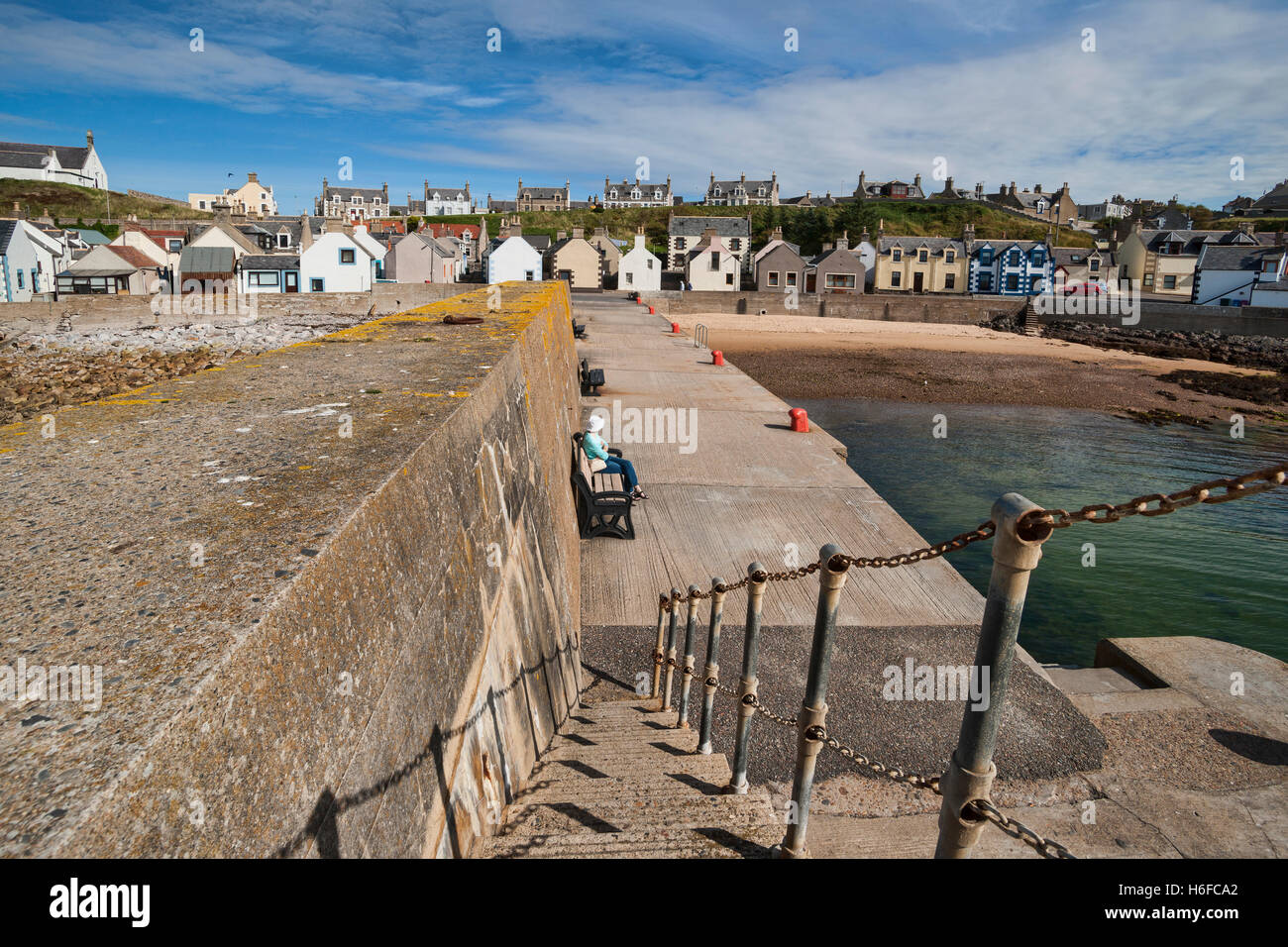 Findochty village and Harbour, Moray firth, Highland Region scotland