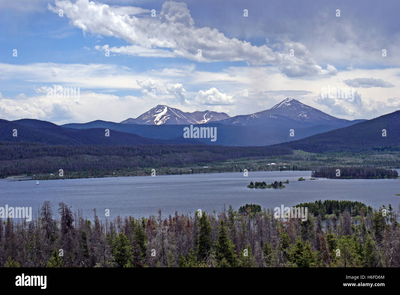 An Alpine scene at the Summit of the Rocky Mountains near Silverthorne