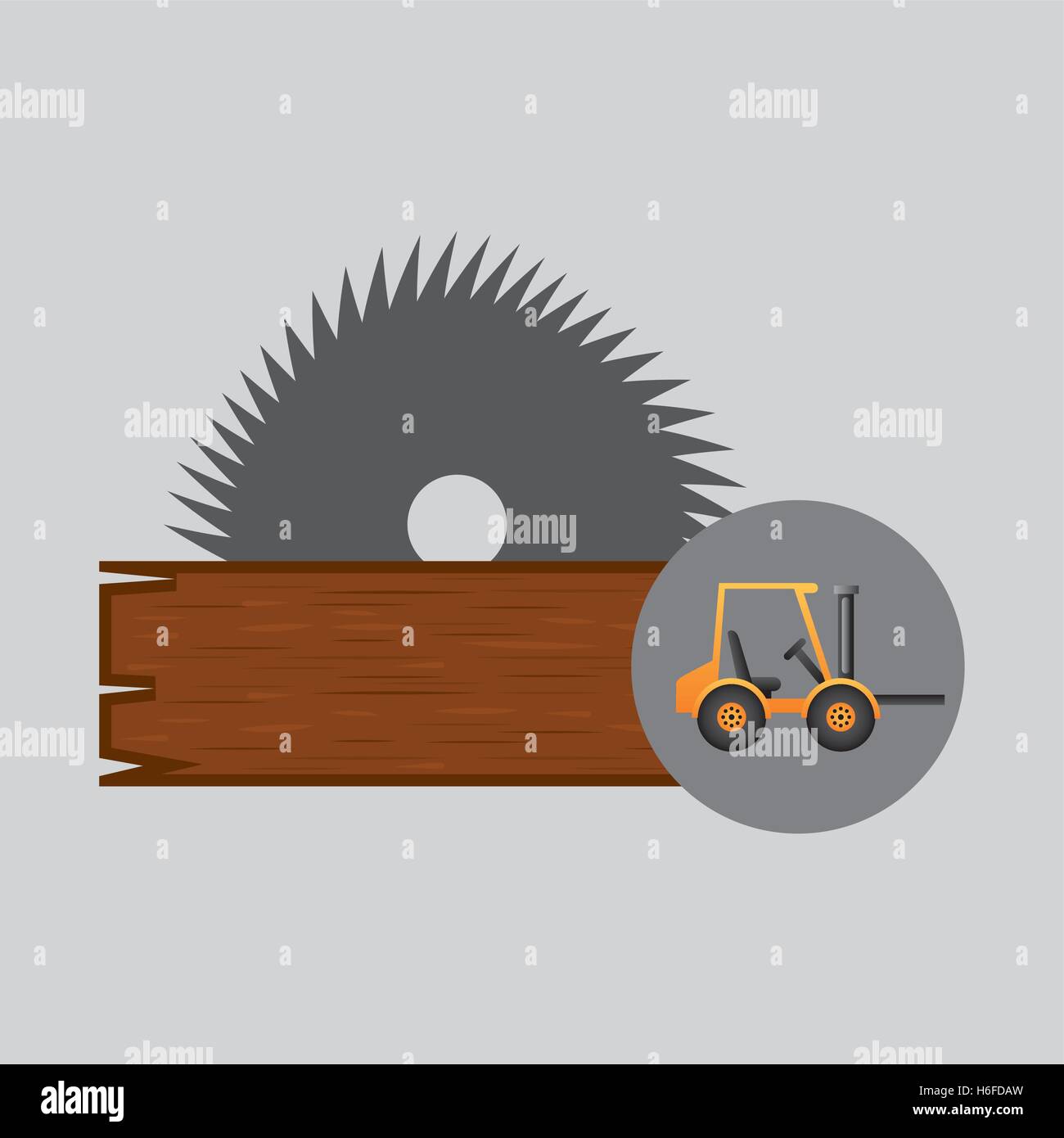 forklift truck construction sawmill icon graphic vector illustration eps 10 Stock Vector