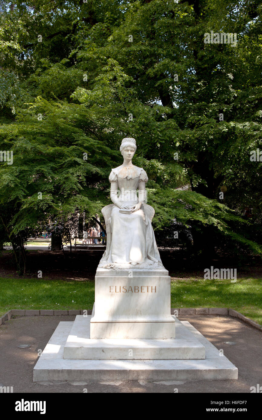 Statue of Empress Elisabeth or Sissi, Merano or Meran, South Tyrol, Italy Stock Photo