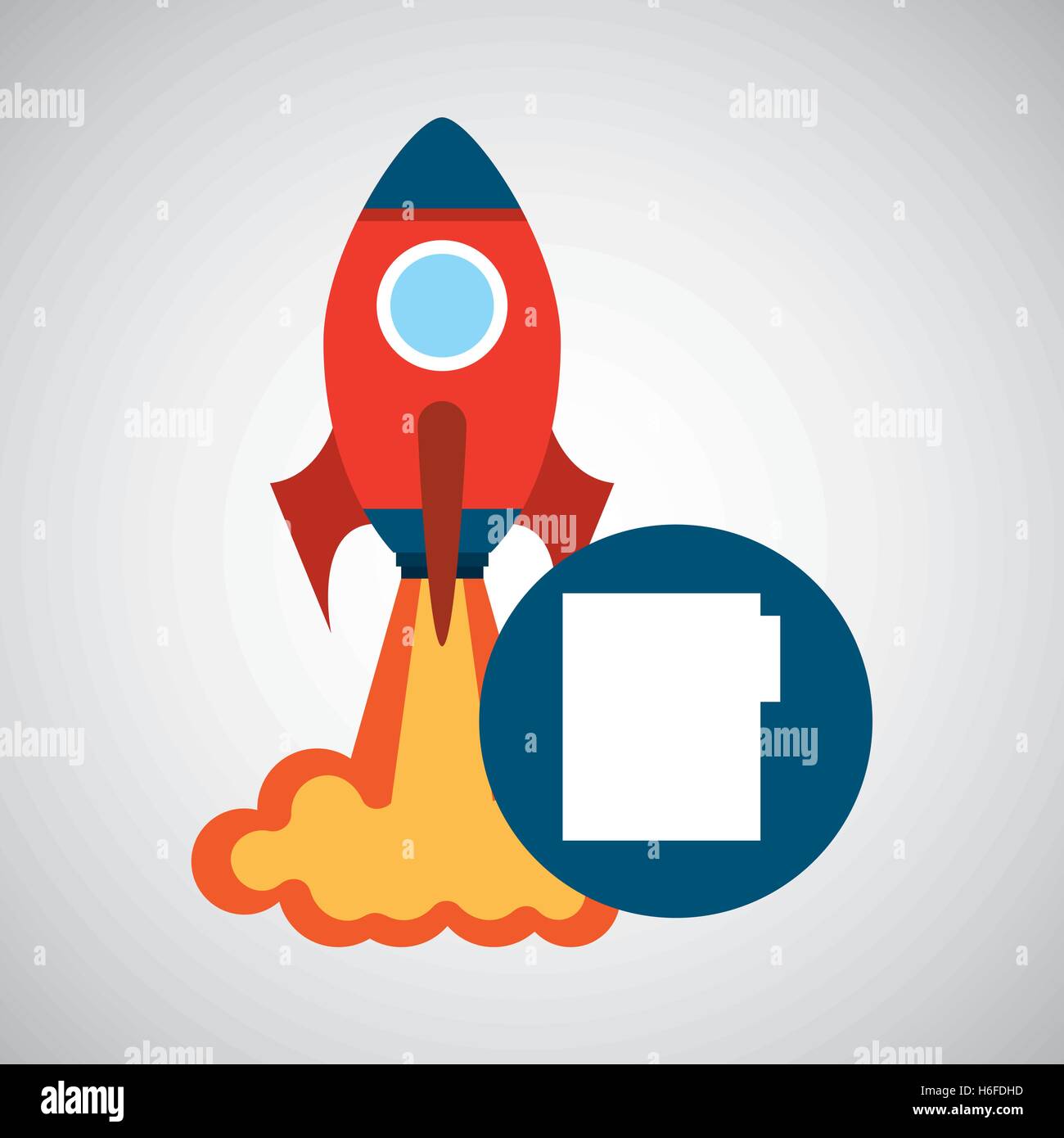 rocket launch start up business file graphic vector illustration Stock ...