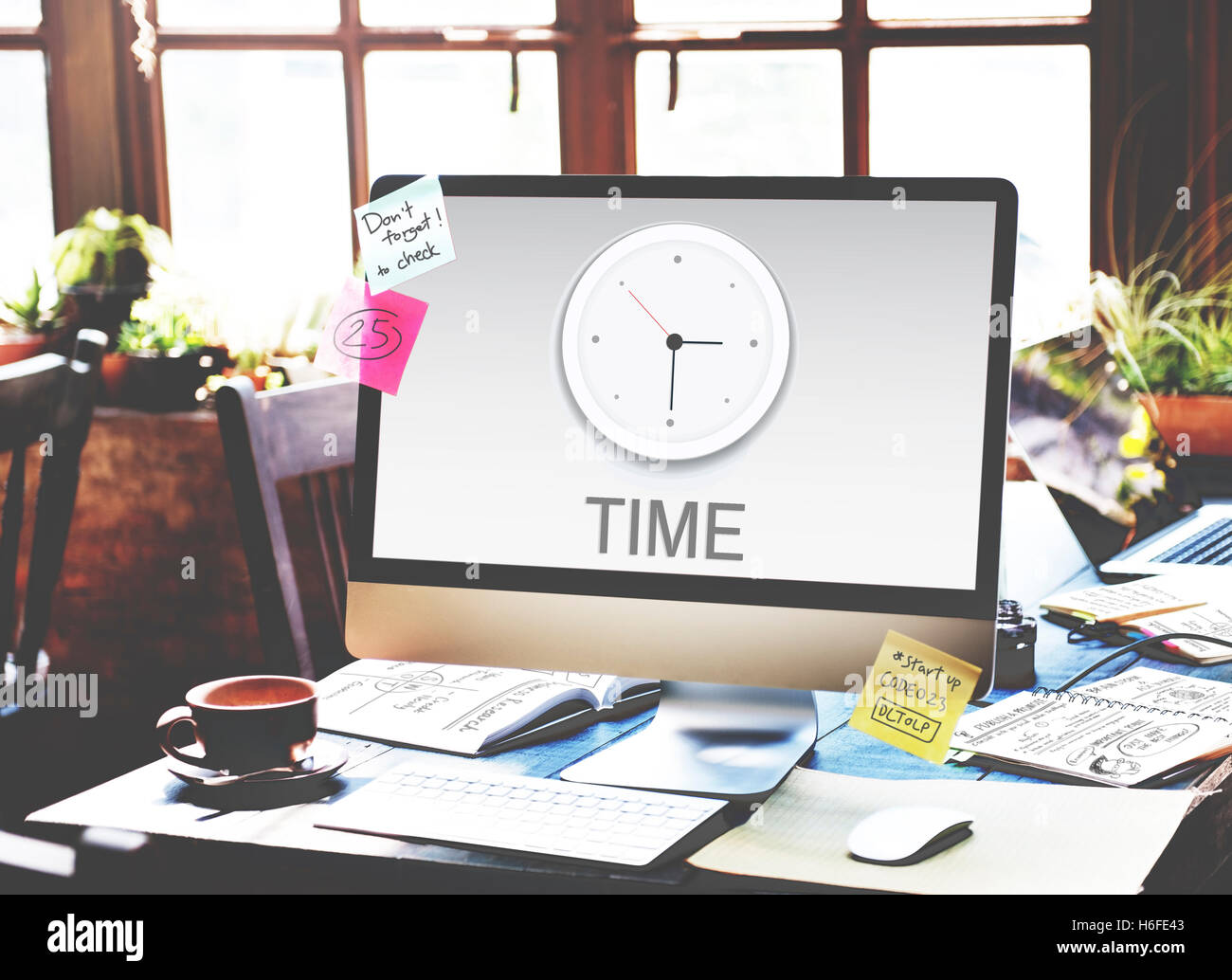 Time Clock Management Concept Stock Photo