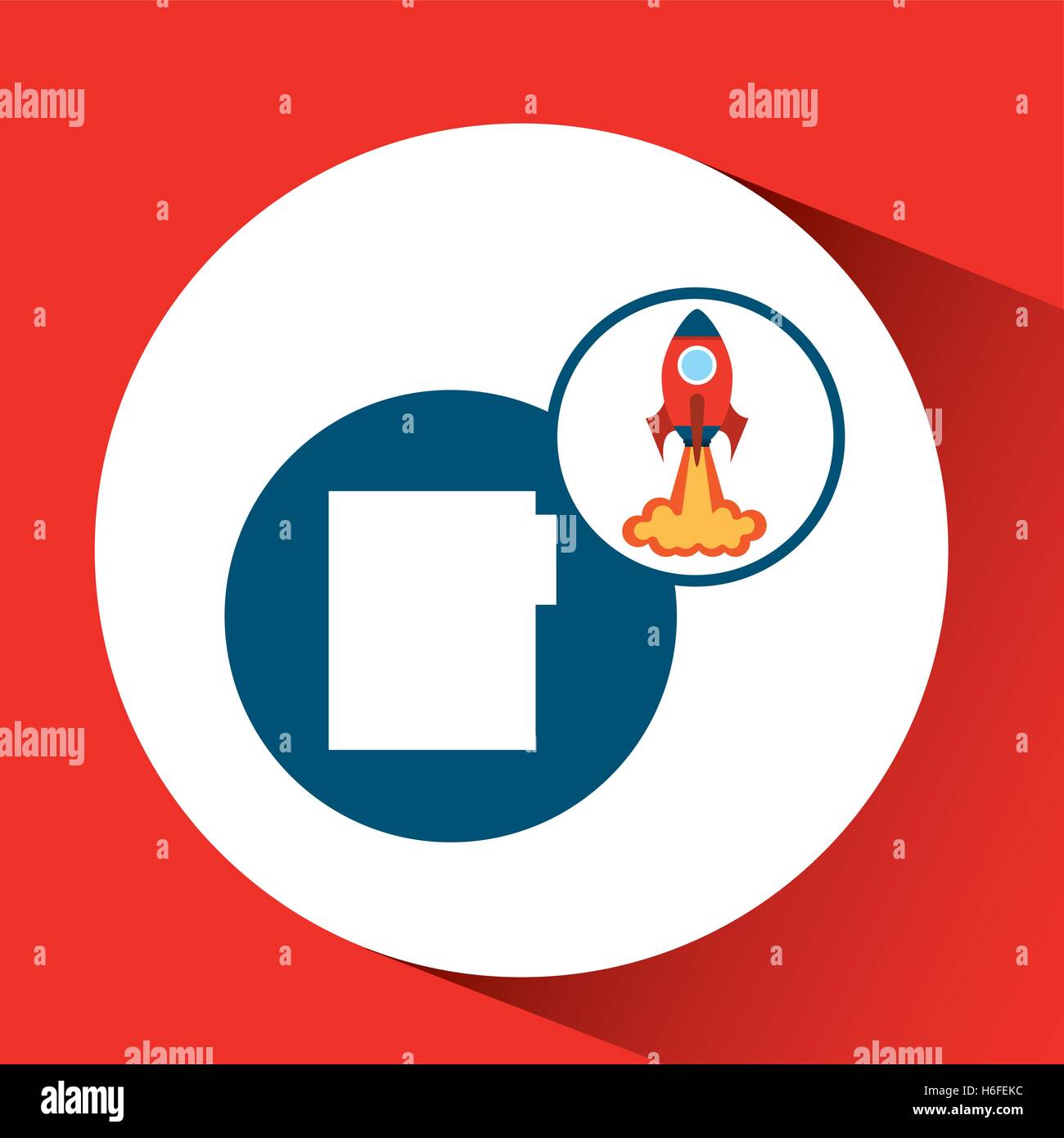 rocket launch start up business file graphic vector illustration Stock ...