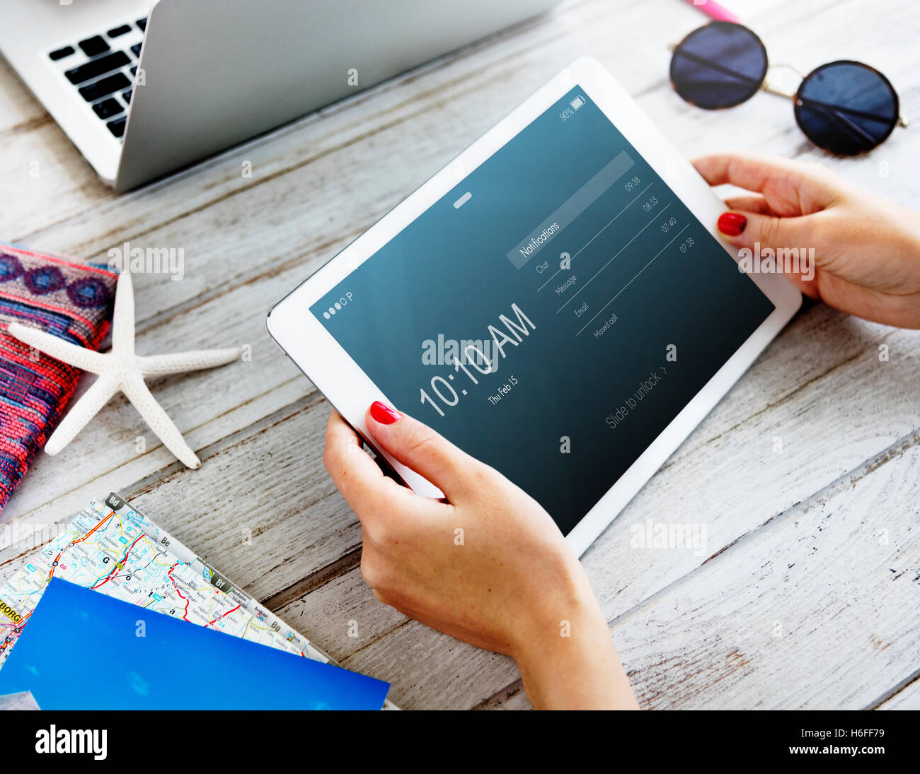 Notification Message Email Application Concept Stock Photo
