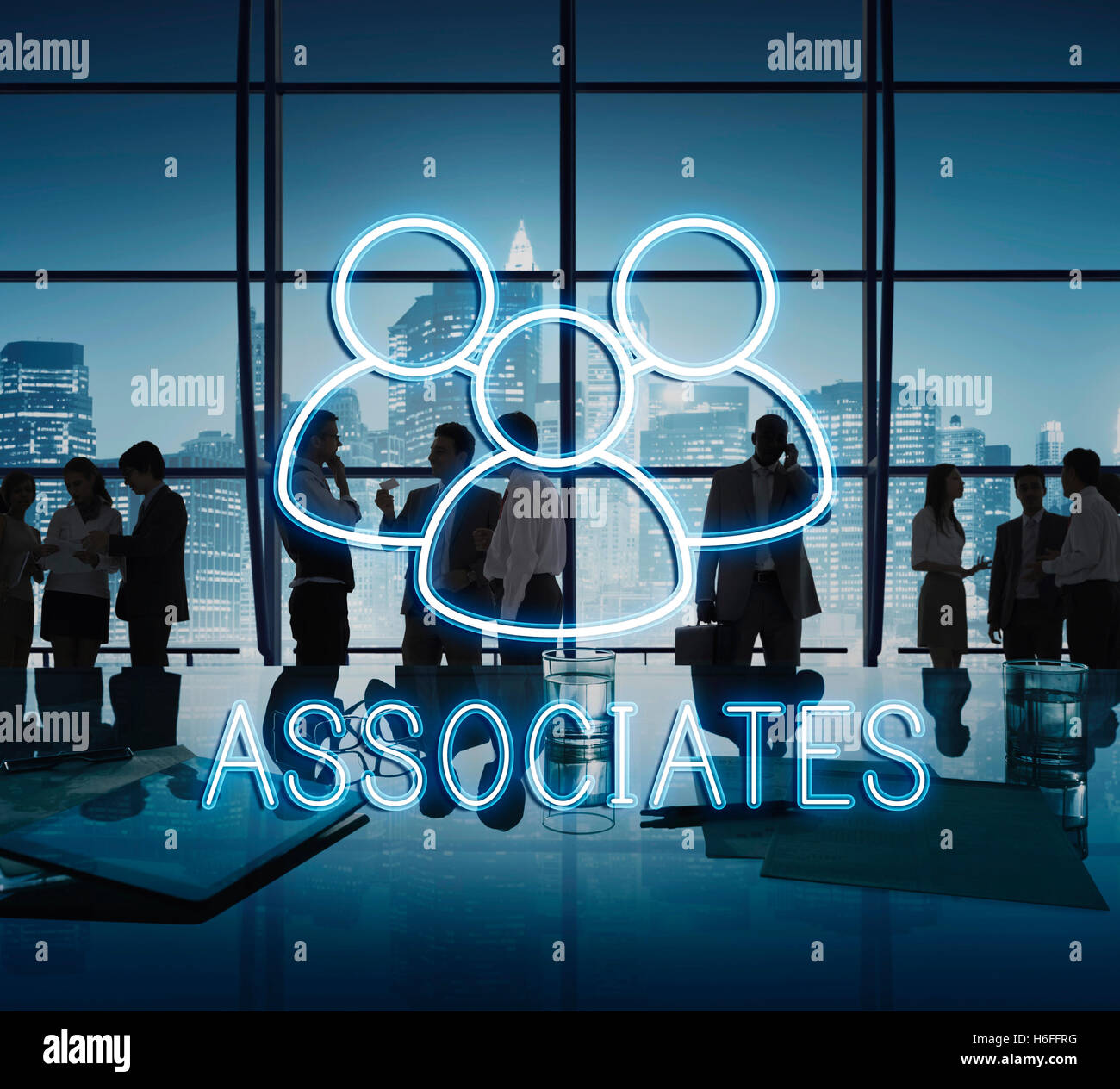 Business associates talking hi-res stock photography and images - Alamy