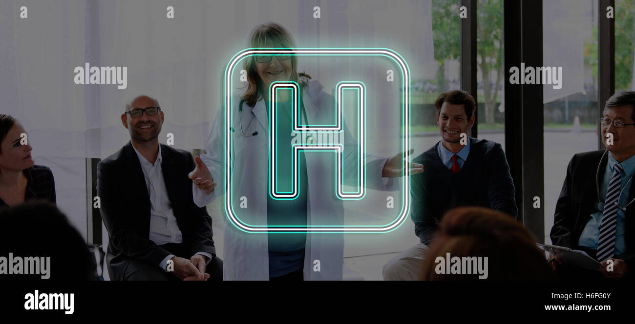 Hospital Cross Health Treatment Icon Graphic Concept Stock Photo - Alamy