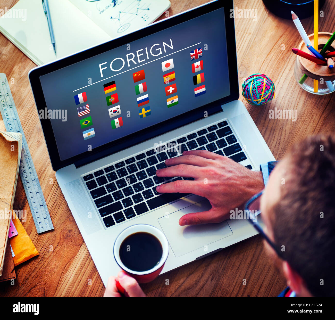 Flag Countries Foreign International Symbol Concept Stock Photo - Alamy