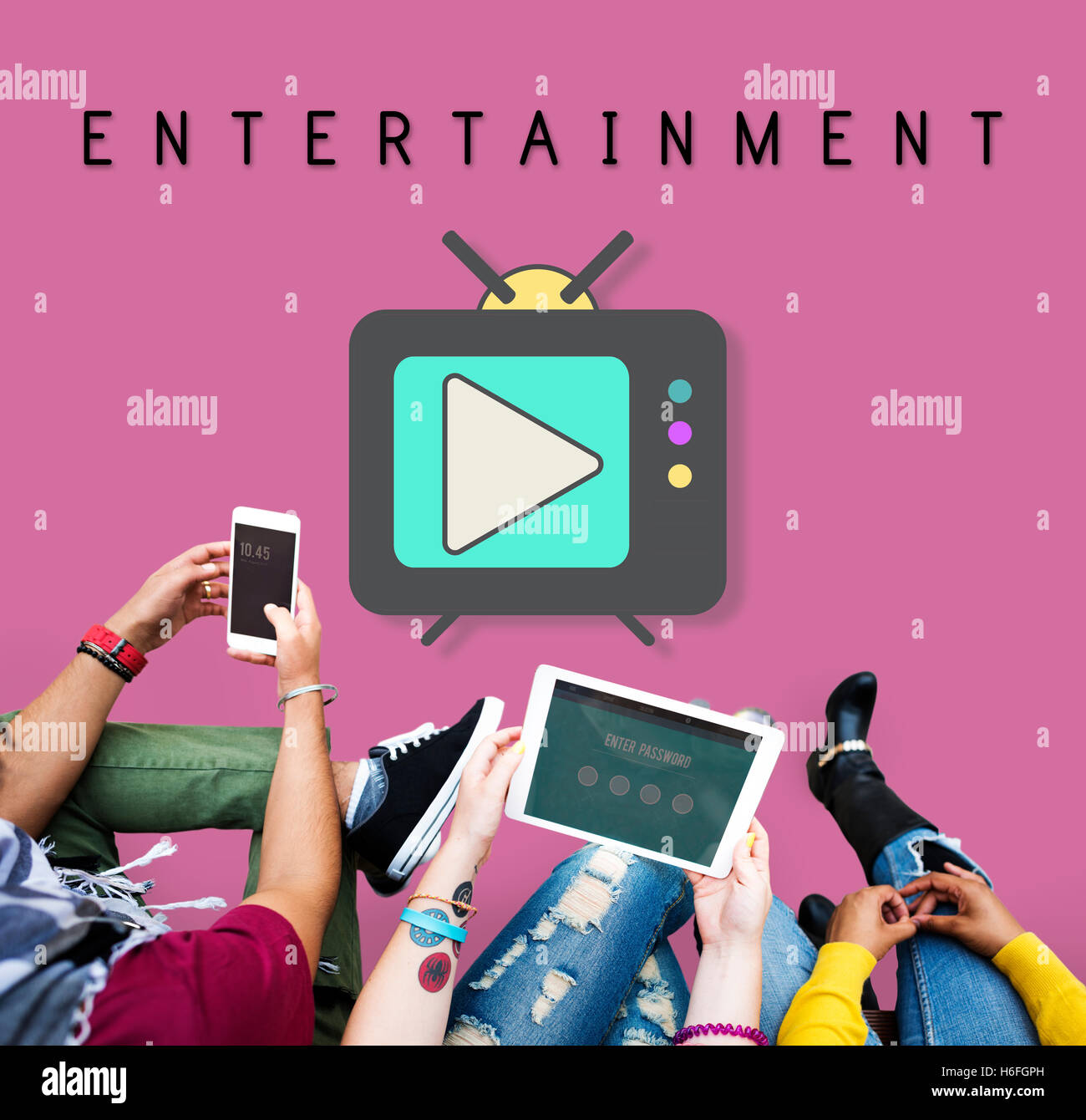 TV Play Button Media Entertainment Graphic Concept Stock Photo Alamy