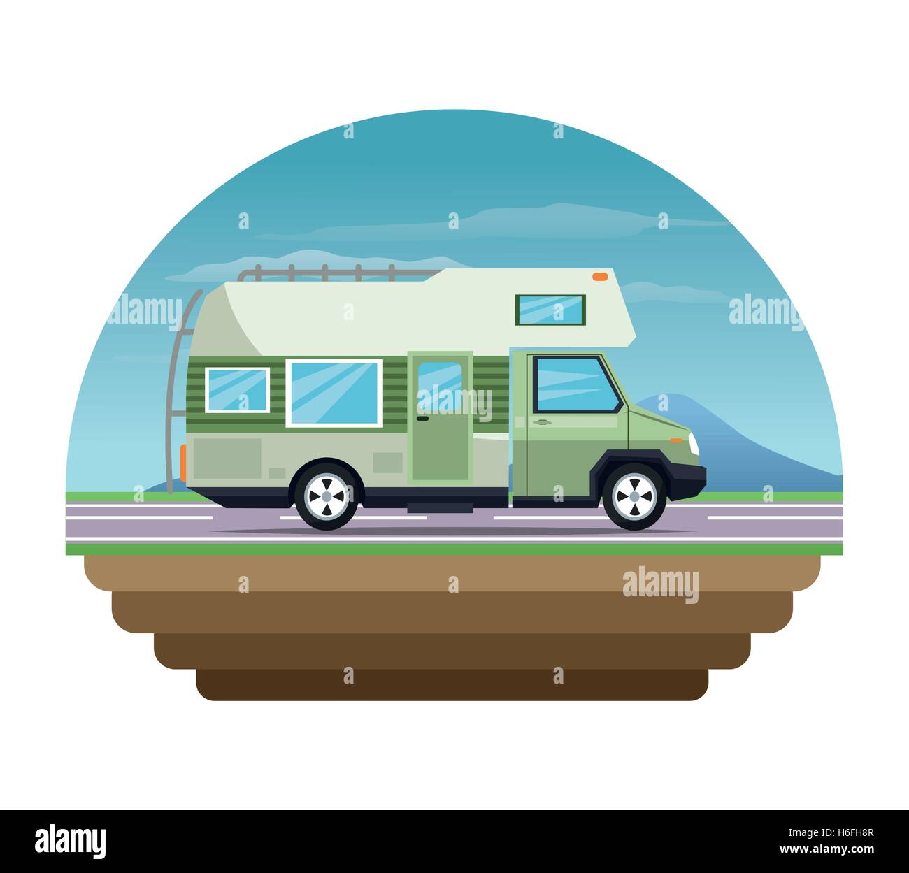 Campervan vehicle and transportation design Stock Vector Image & Art ...