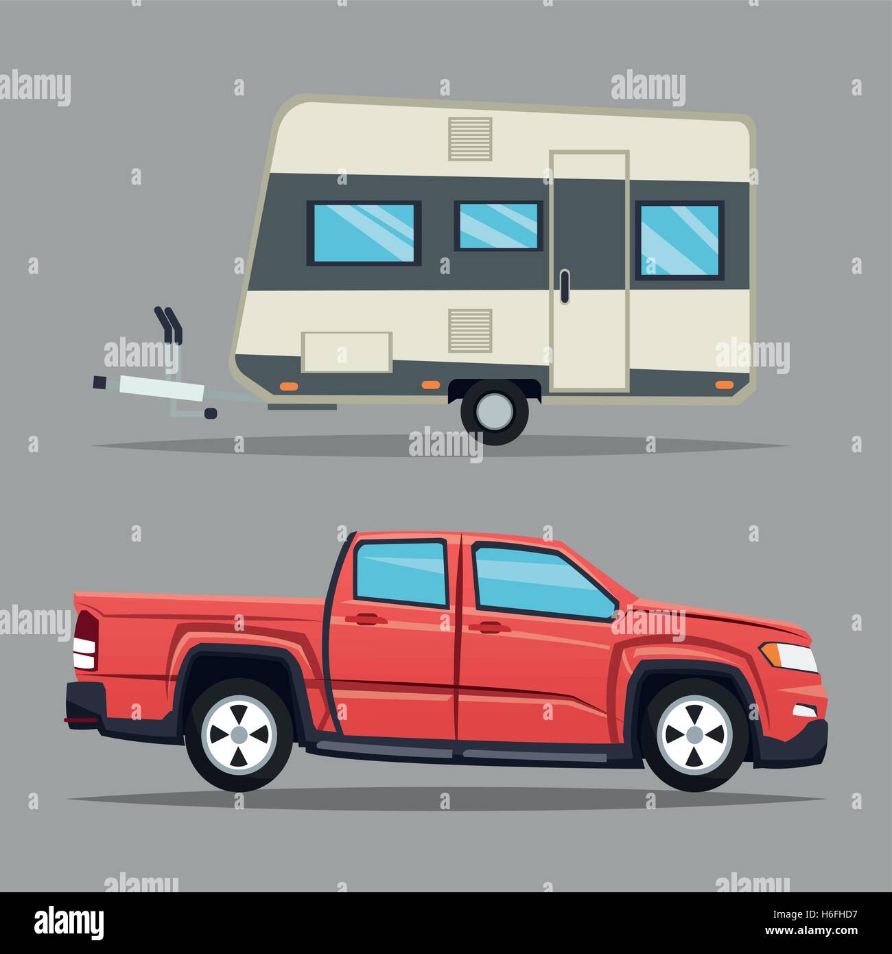vehicle and trailer house design Stock Vector Image & Art - Alamy