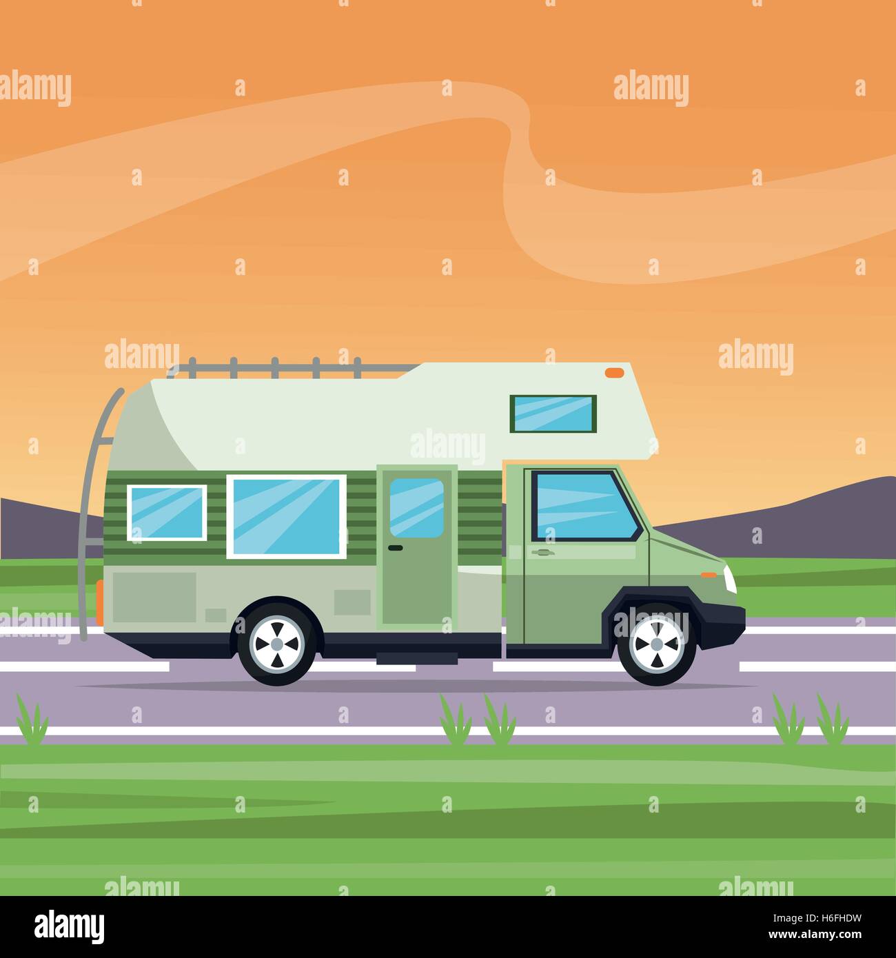 Campervan icon Stock Vector Images - Alamy