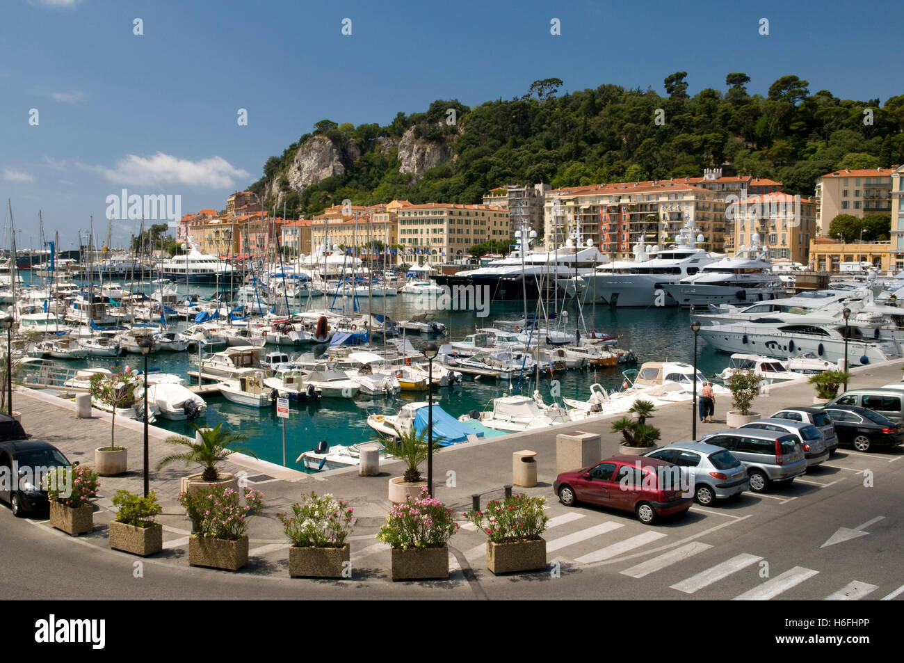 Bassin Lympia harbor, Nice, Cote d'Azur, Provence, France, Europe Stock Photo