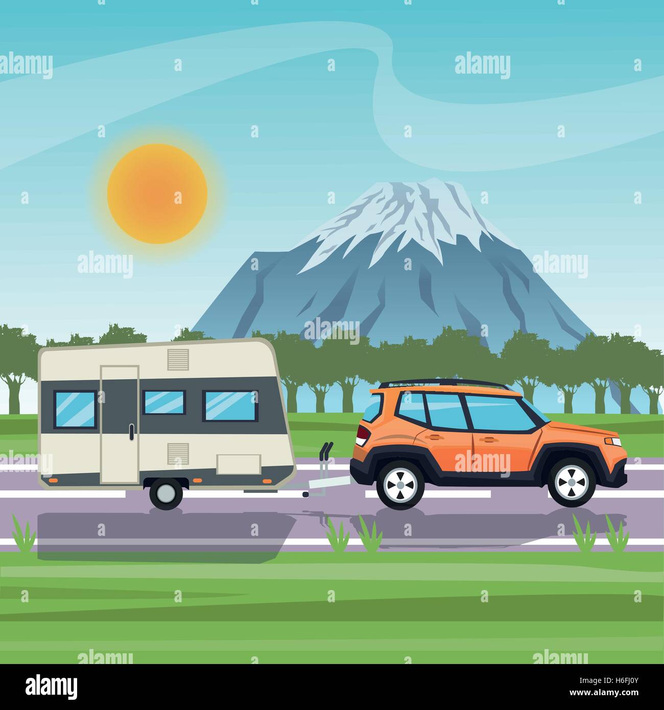 vehicle and trailer house design Stock Vector Image & Art - Alamy