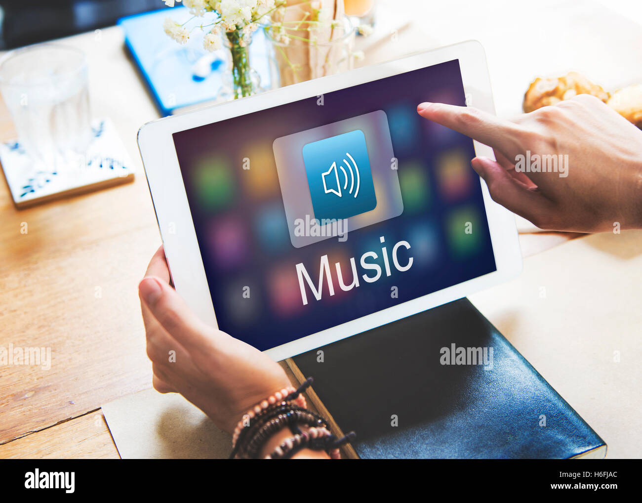 Digital Music Streaming Multimedia Entertainment Online Concept Stock ...