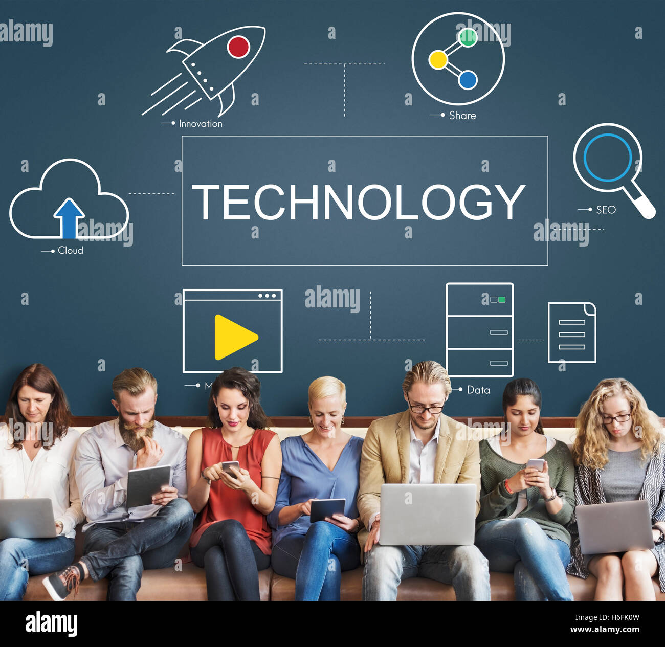 Technology Connecting Cloud Network Concept Stock Photo - Alamy