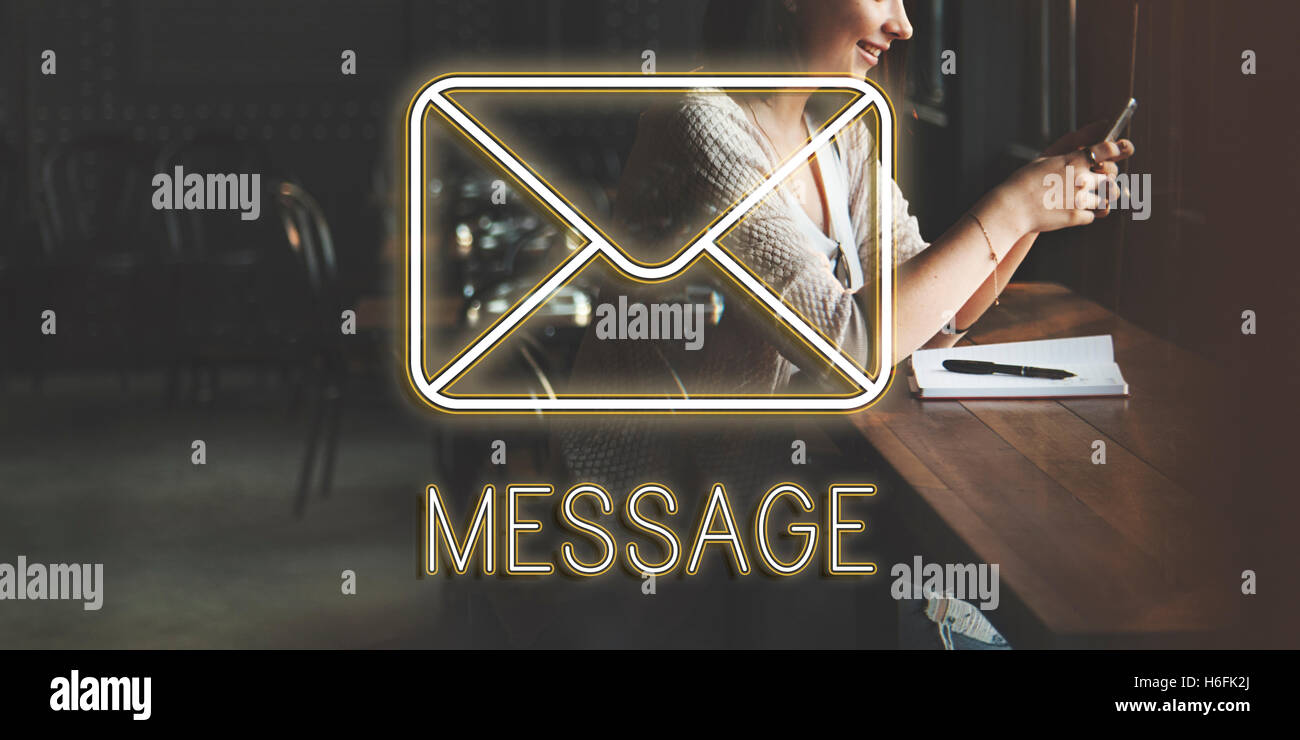 Message Social Network Chat Texting Graphic Concept Stock Photo Alamy