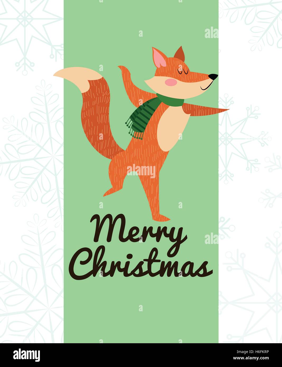 Fox cartoon of Christmas season design Stock Vector Image & Art - Alamy