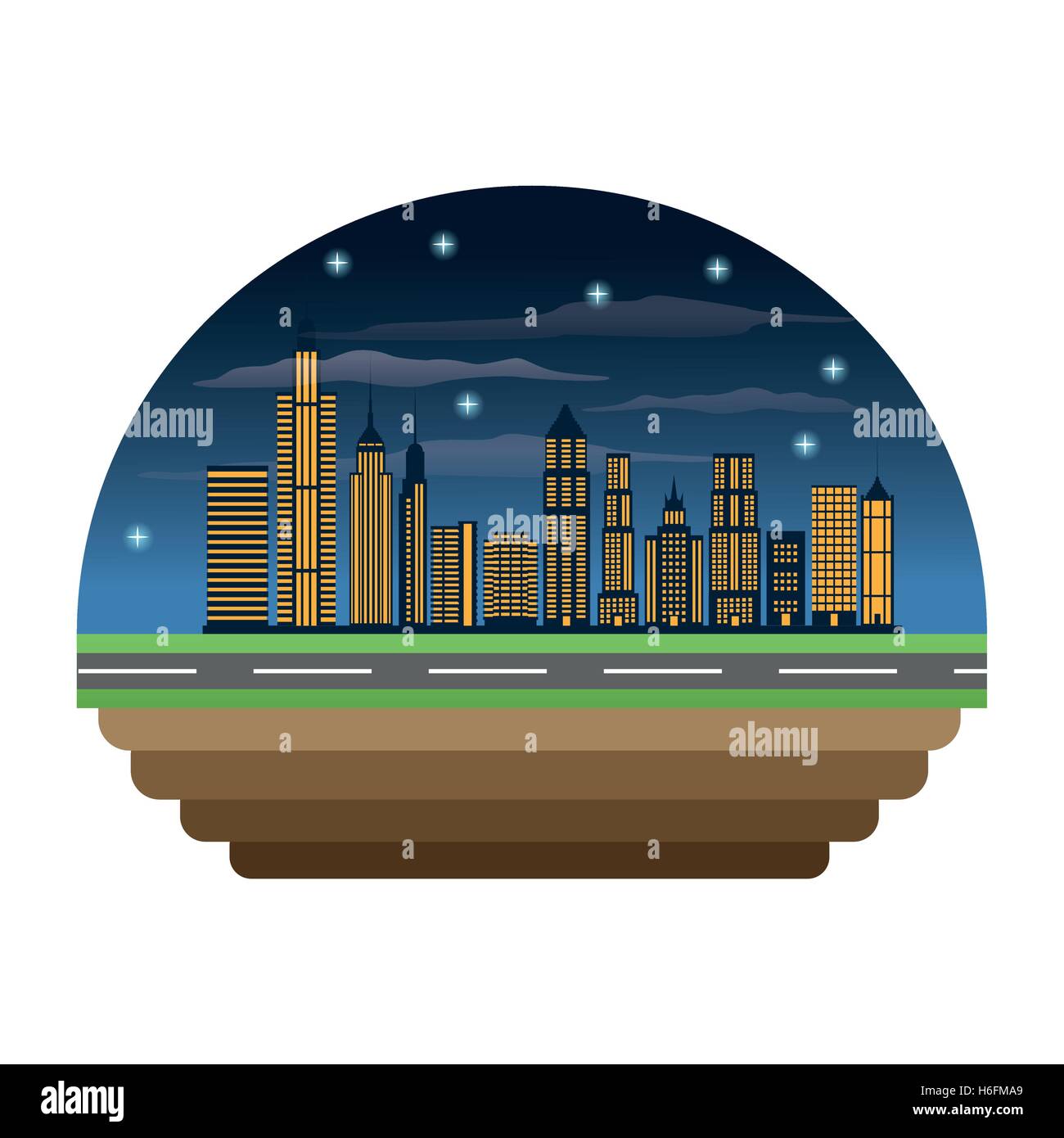 Buildings of night city design Stock Vector Image & Art - Alamy