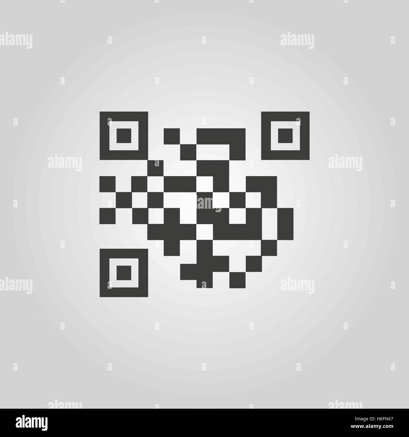 The QR code icon. Link and URL symbol. Flat Vector illustration Stock ...