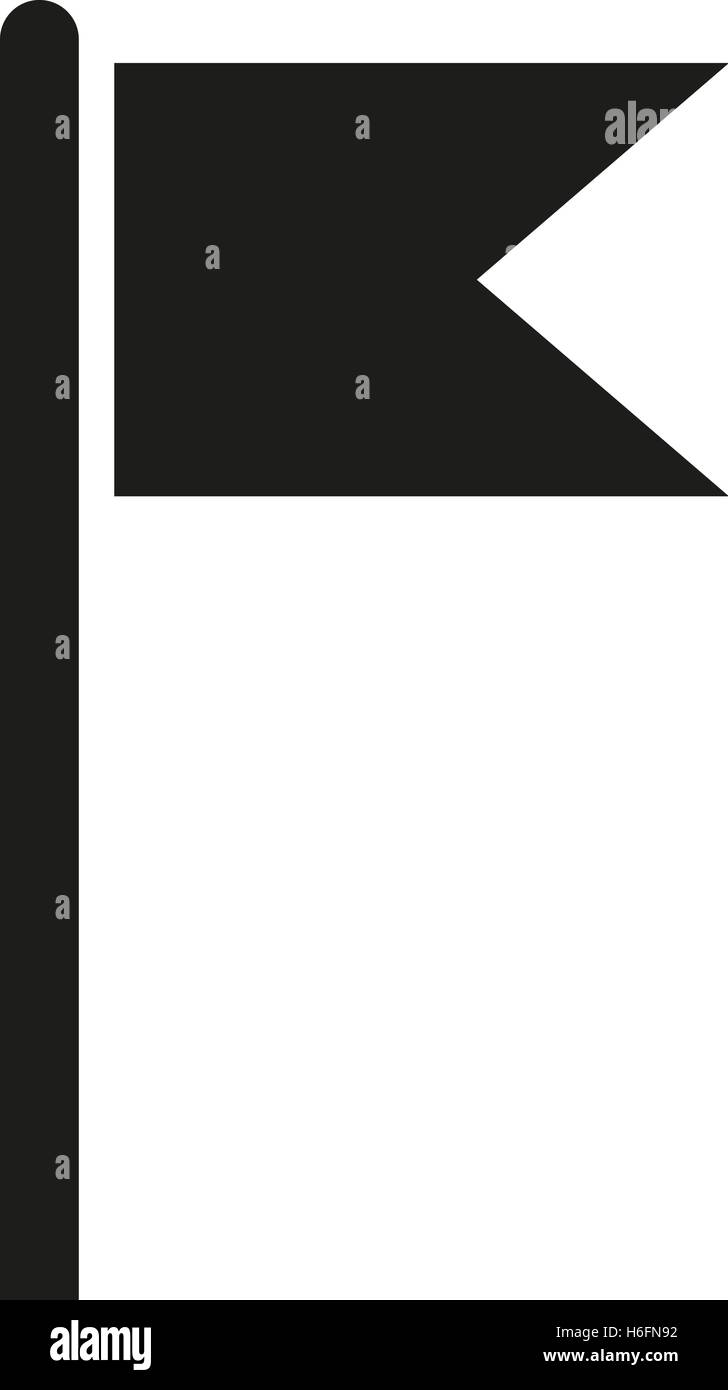 The flag icon. Mark and navigation symbol. Flat Vector illustration ...