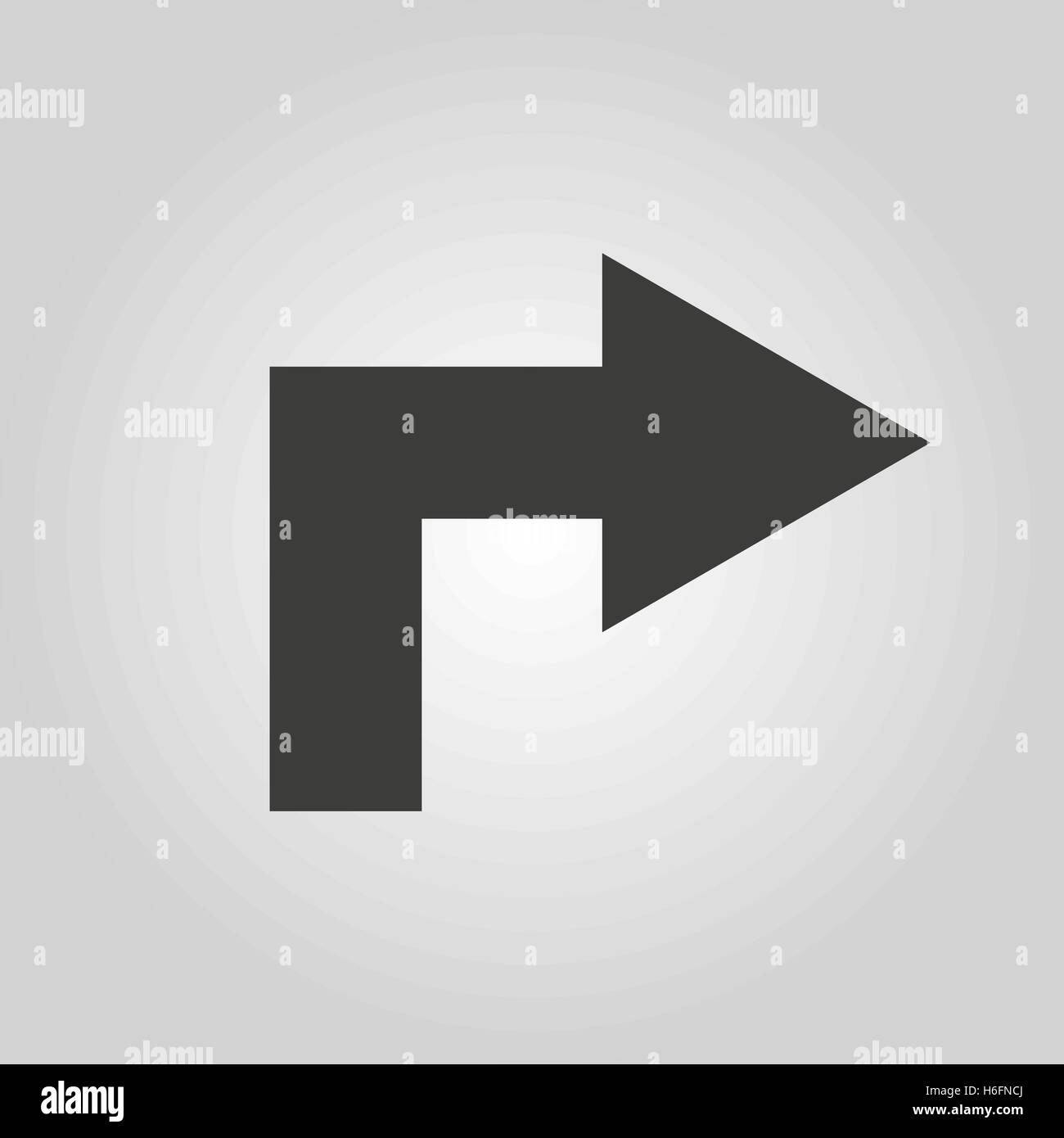 The right icon. Direction and arrow, navigation symbol. Flat Vector ...