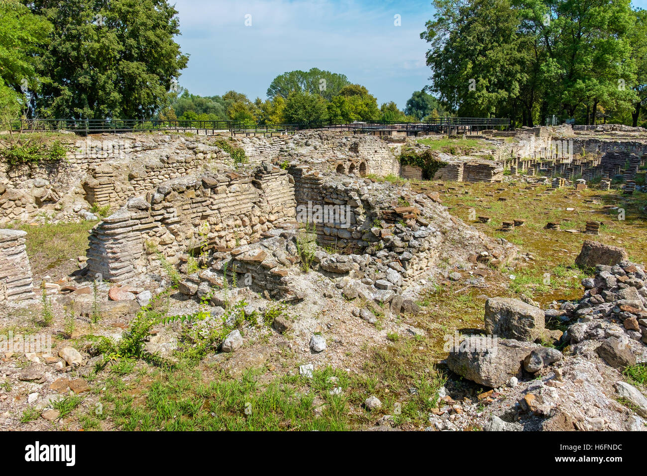 The Great Baths. Archaeological Park of Dion, Greece Stock Photo