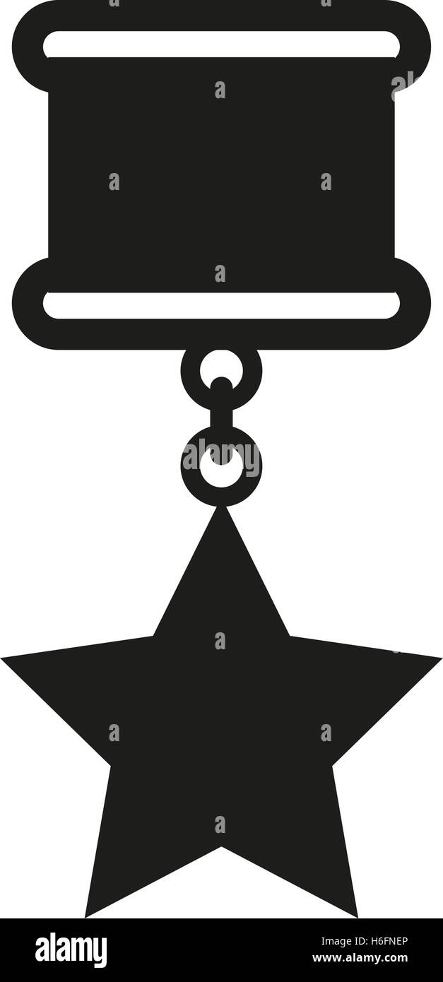 The medal icon. Reward symbol. Flat Vector illustration Stock Vector