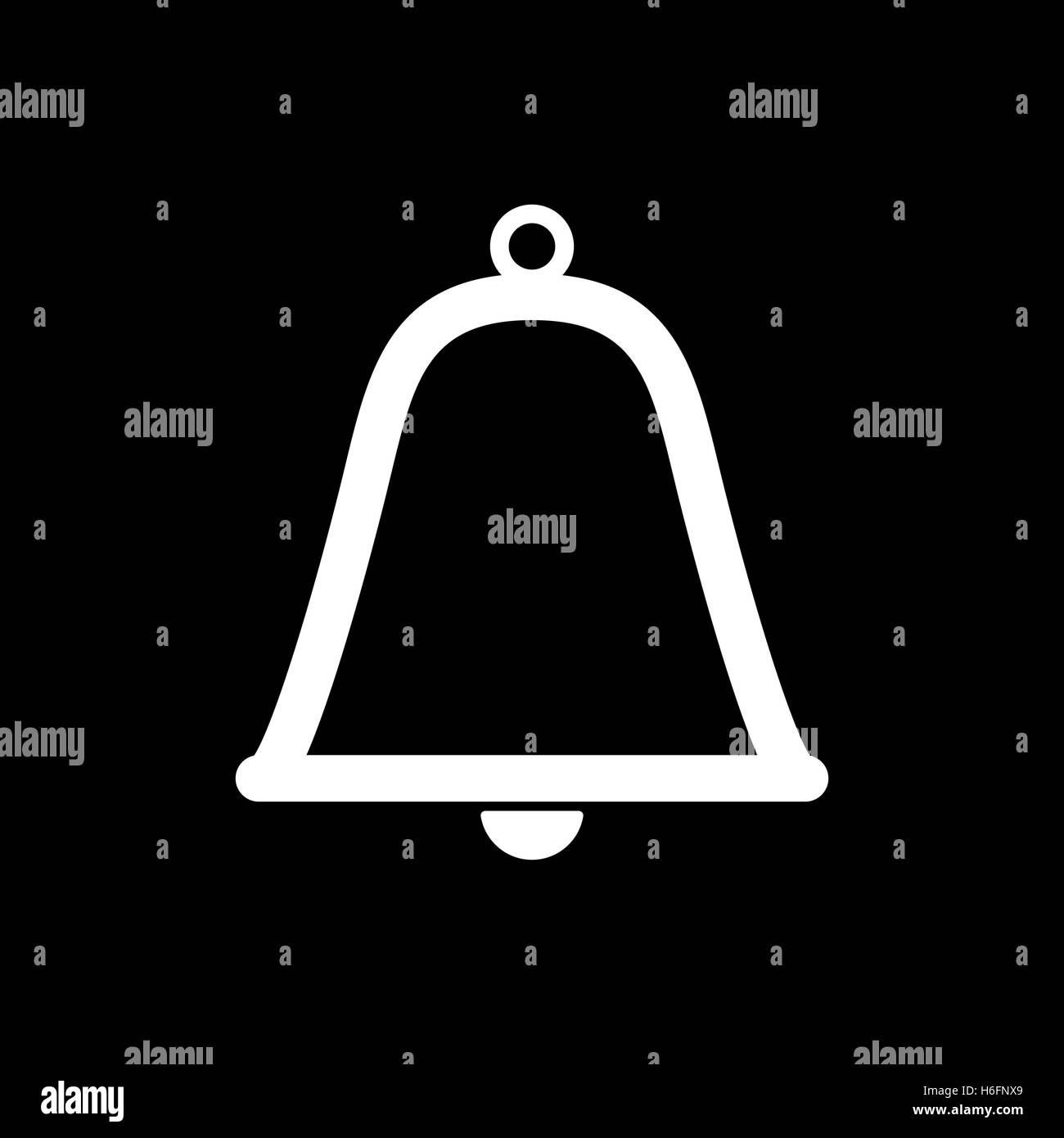 The bell icon. Alert symbol. Flat Vector illustration Stock Vector