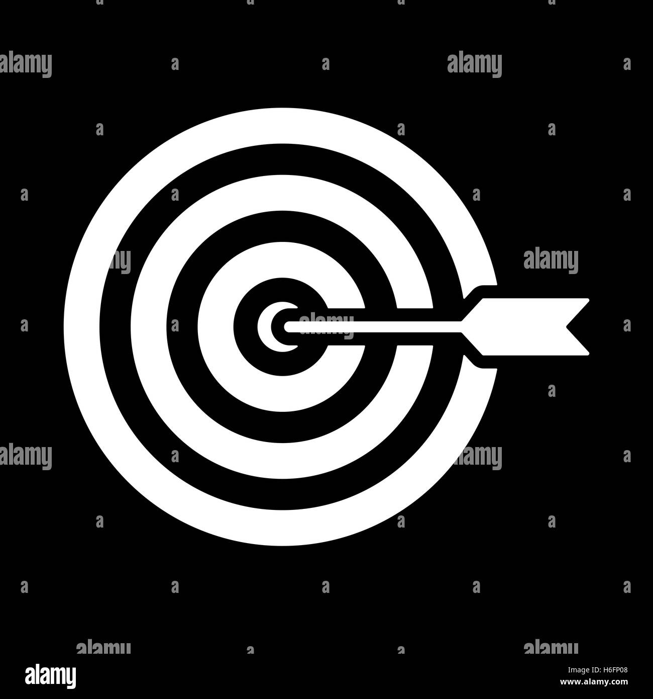 The target icon. Target symbol. Flat Vector illustration Stock Vector
