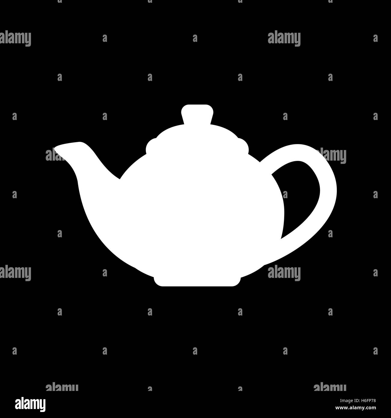 The teapot icon. Tea symbol. Flat Vector illustratio Stock Vector Image