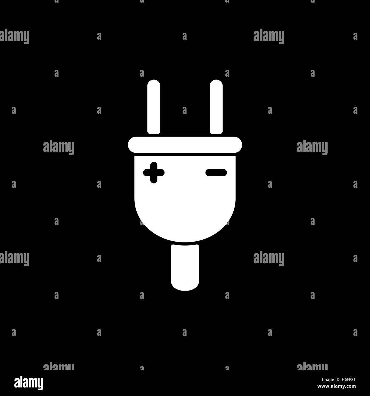 The electric plug icon. Electric plug symbol. Flat Vector illustration ...