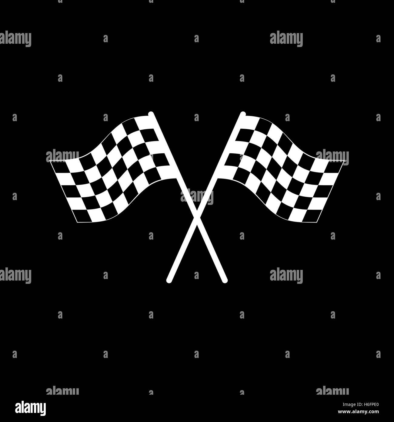 The checkered flag icon. Finish symbol. Flat Vector illustration Stock Vector