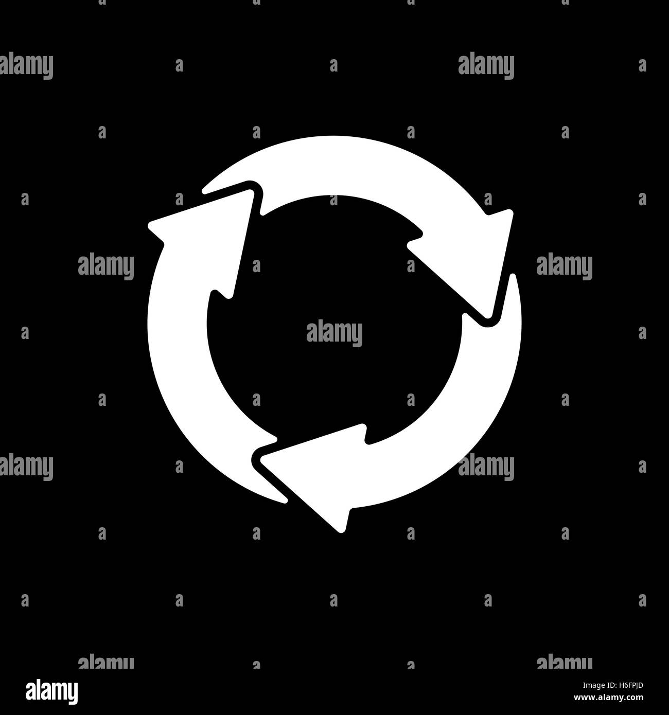 The waste processing icon. Bio symbol. Flat Vector illustration Stock Vector