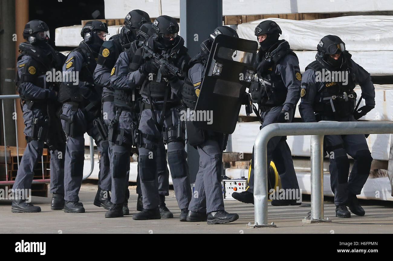 Members of the Garda Emergency Response Unit and Regional Armed Support