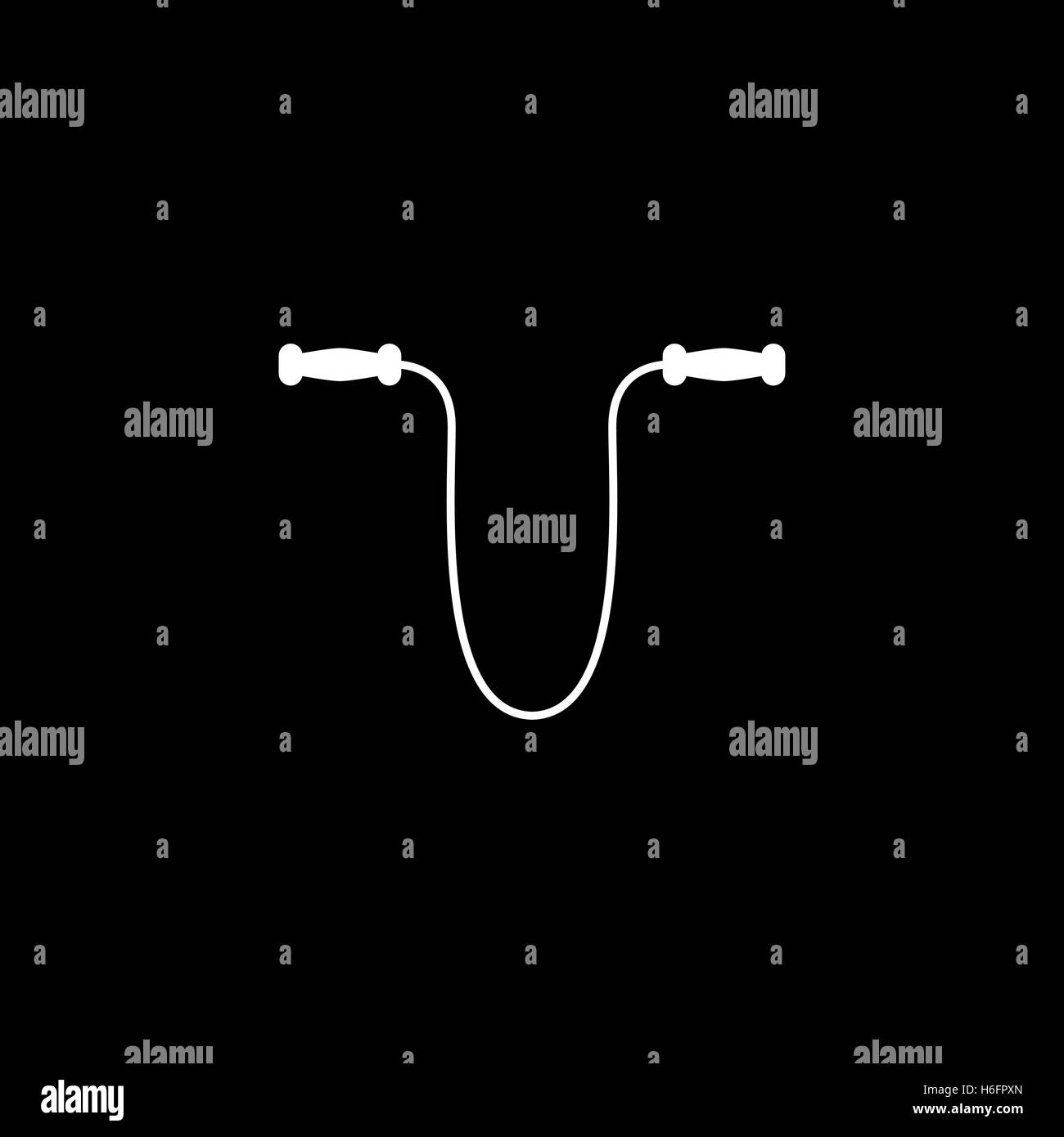 The skipping rope icon. Jumping-rope symbol. Flat Vector illustration ...