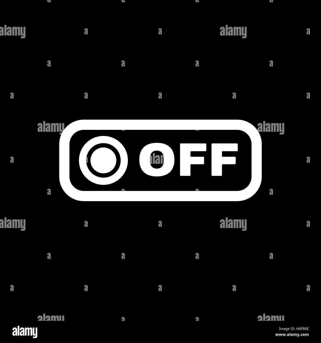 The off button icon. Off switch symbol. Flat Vector illustration. Button Stock Vector Image