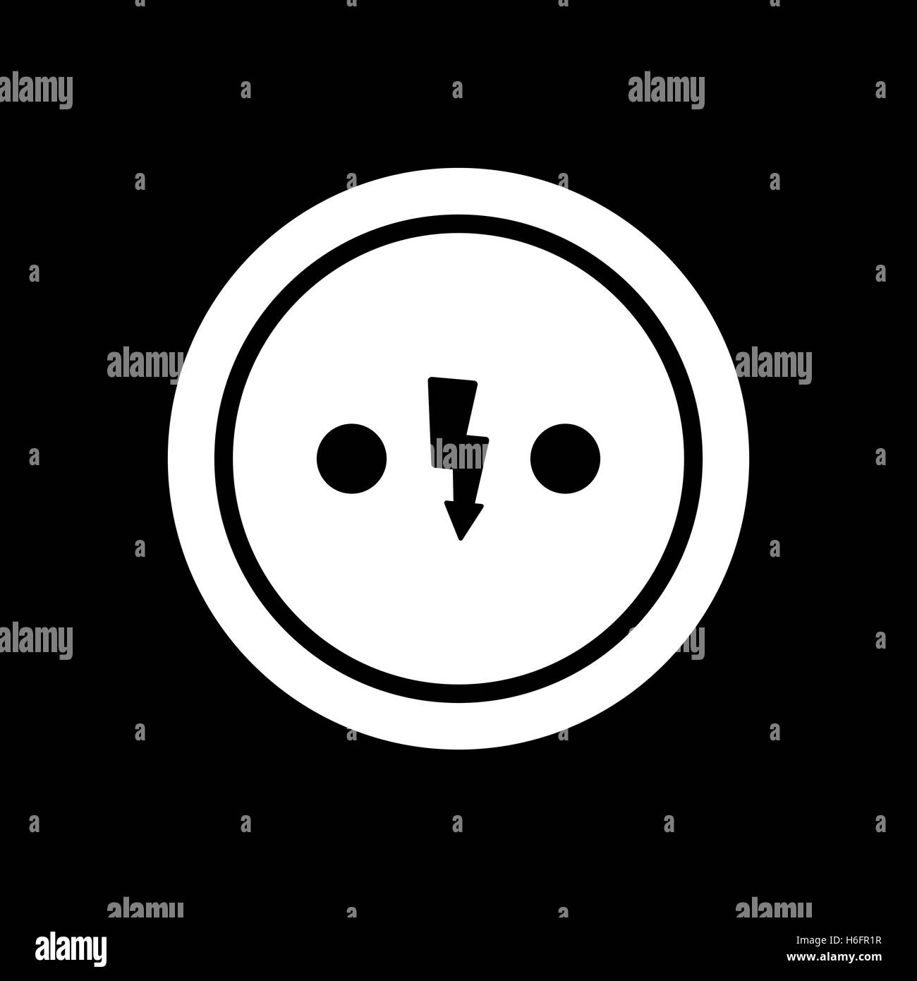 The Electrical Outlet icon. Socket symbol. Flat Vector illustration