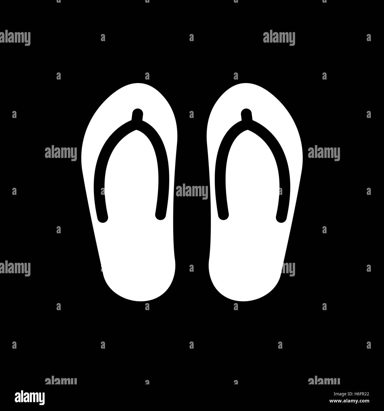 The flip flops icon. Vacation symbol. Flat Vector illustration Stock ...