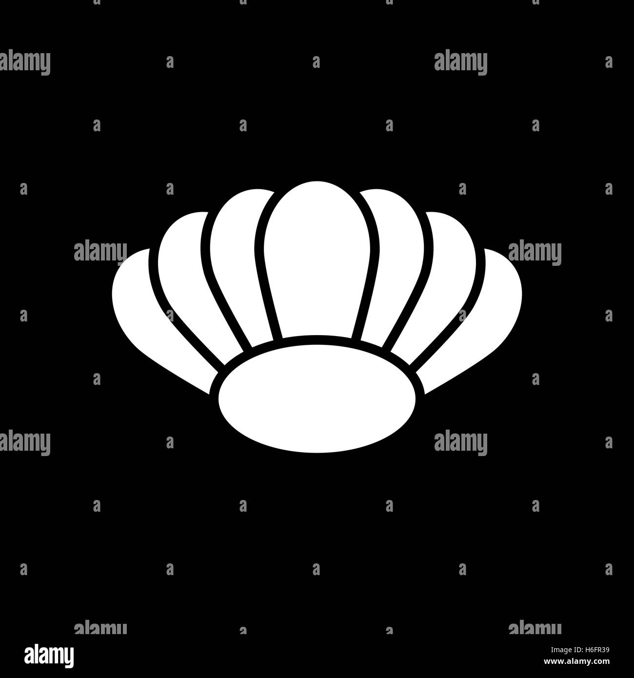The shell icon. Ocean symbol. Flat Vector illustration Stock Vector ...