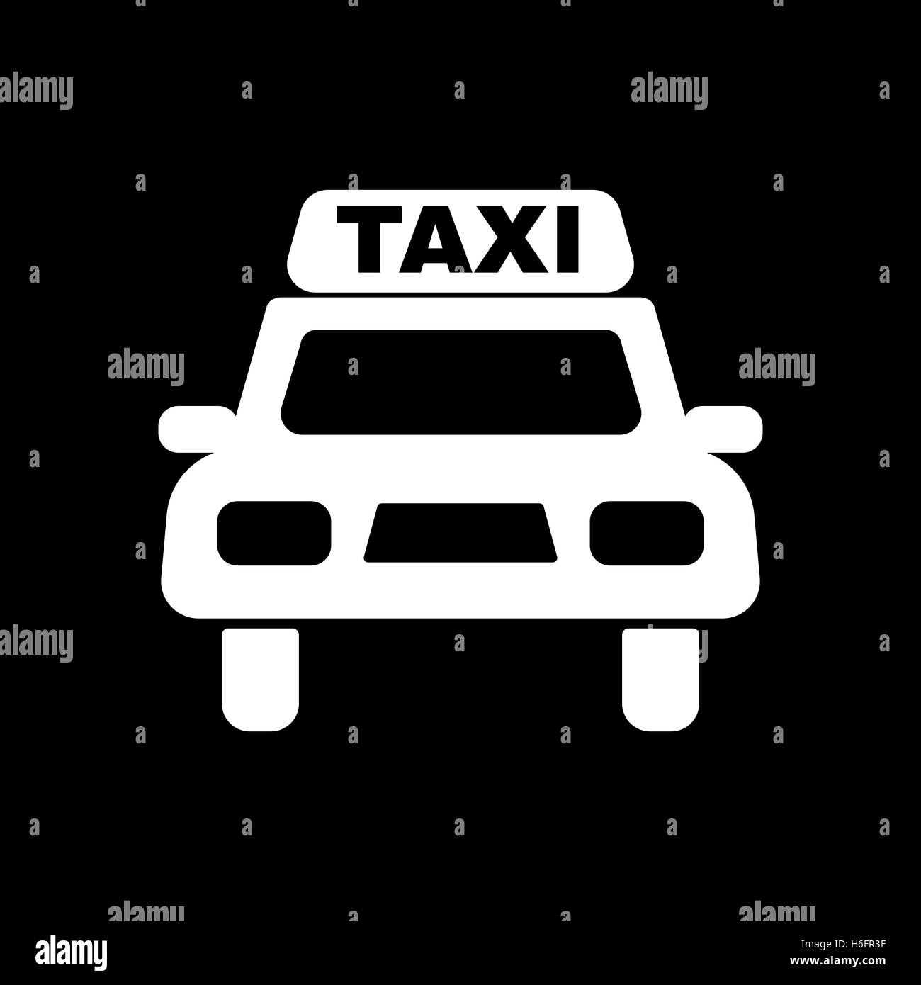 The taxi icon. Taxicab symbol. Flat Vector illustration Stock Vector