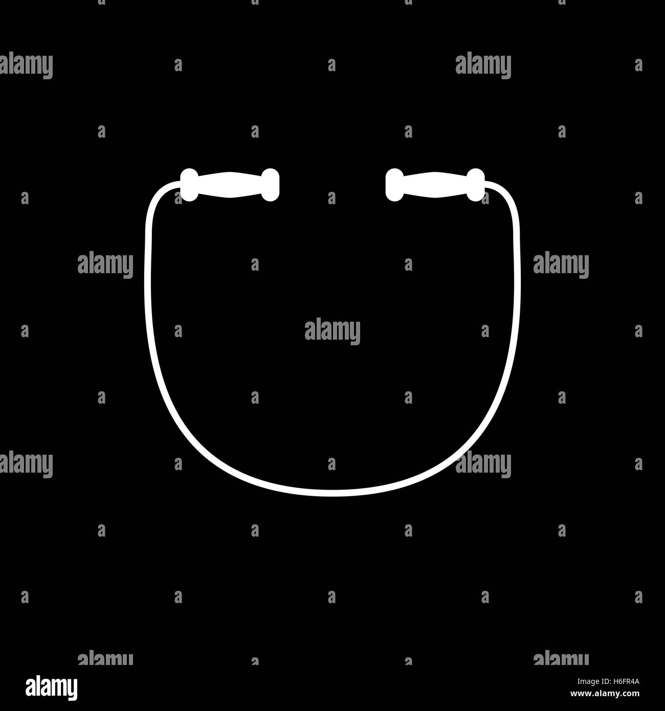 The skipping rope icon. Jumping-rope symbol. Flat Vector illustration ...