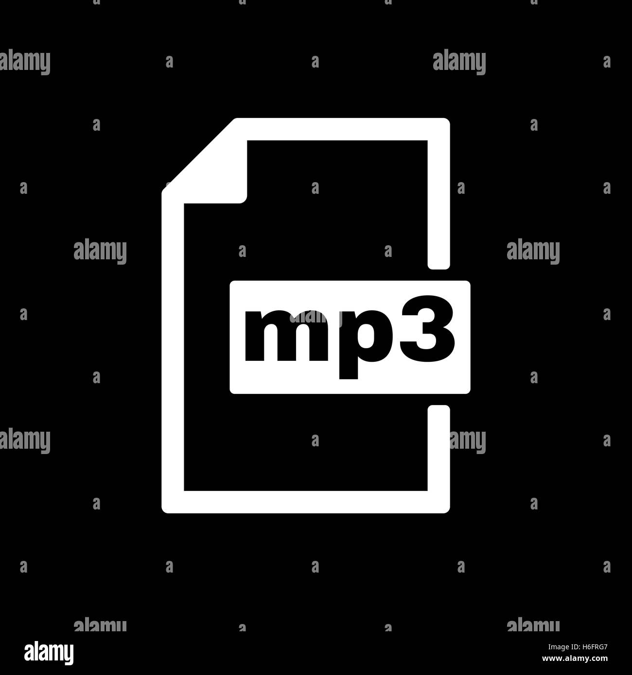 The mp3 icon. File audio format symbol. Flat Vector illustration ...